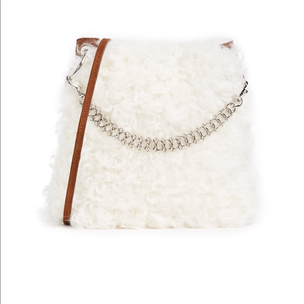 ✅Shearling Crossbody Made in Italy/Removable Strap.